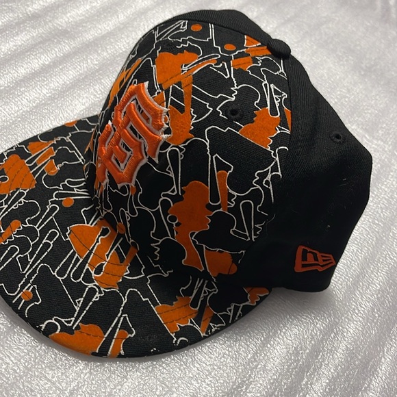 Vintage Men’s Sports Baseball Snapback Hat Orange & Black Size 7 1/4 (57.7 CM) - Picture 3 of 15